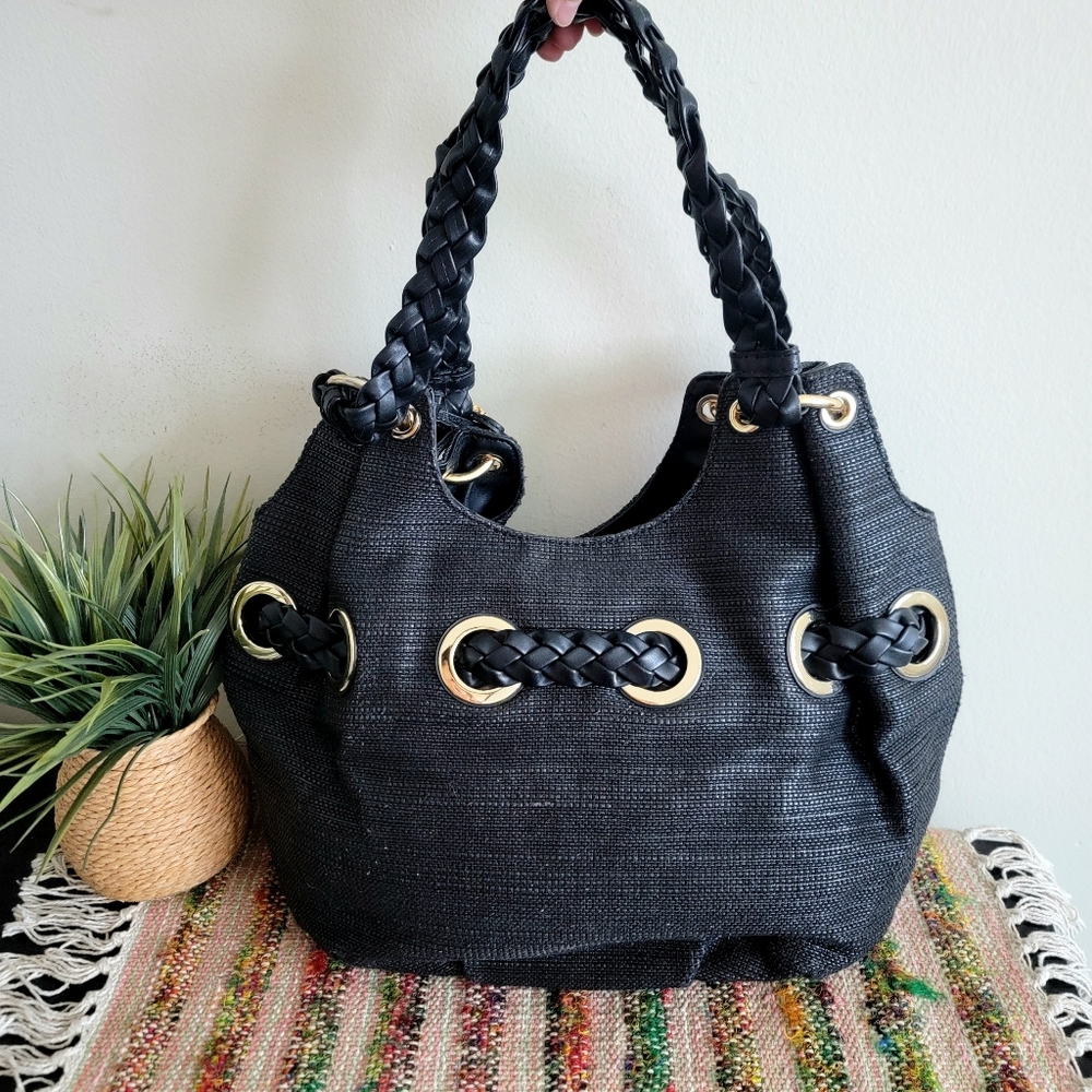 Rare Michael kors Shoulder Bag tassel black boho chic hobo bag - Picture 6 of 9